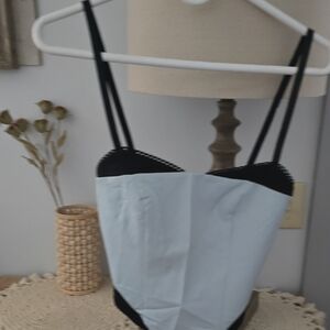 NWT White Fox Boutique Black and Light Blue Camisole